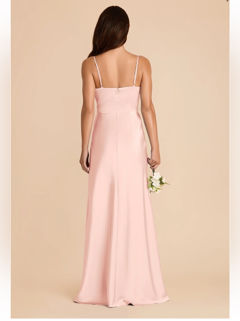 Birdy Grey Theresa Dress- Matte Satin Fabric & Blush Pink Blush Color - Picture 3 of 13